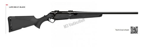 Benelli Lupo BE.S.T Black golyós vadászfegyver, 308 Win kaliberben, fekete szintetikus tussal, raktáron..AR012715H