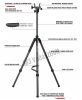 BOG DeathGrip Sherpa Tripod - Carbon Fiber fegyverállvány