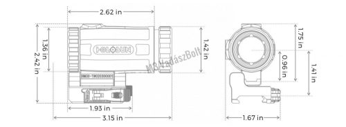 Holosun HM3XT 3X nagyítású optika