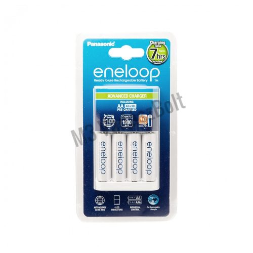 Panasonic Eneloop 4xAA 1900mAh akku + 7 órás töltő