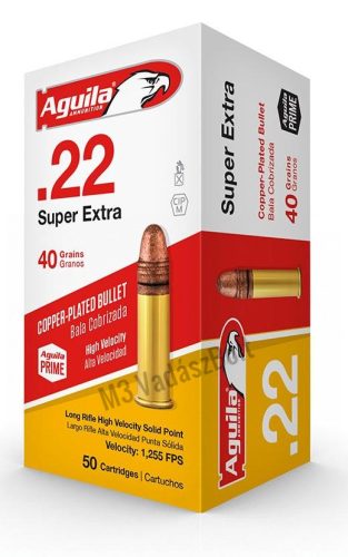 .22LR Aguila Super Extra HV SP CopPlat 2.6g, 40gr