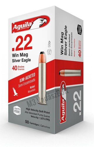 .22 WinMag Aguila Silver Eagle SJ SP 2.6g, 40gr nickel