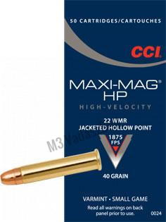 .22 WinMag CCI Maxi-Mag 40gr JHP