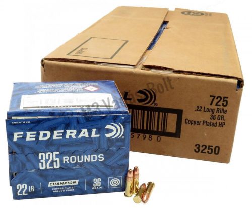 .22LR Federal Champion 36gr 325db/doboz Copper Plated