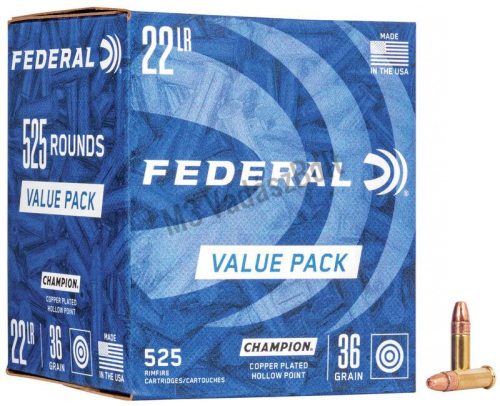 .22LR Federal Champion 36gr 525db/doboz Copper Plated