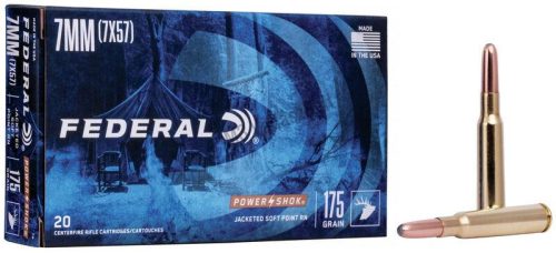 7x57 Power-Shok SoftPoint RN 175gr Federal