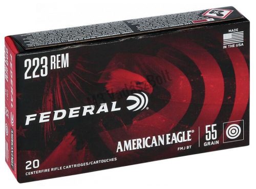 223Rem FMJ BoatTail 55gr Federal American Eagle