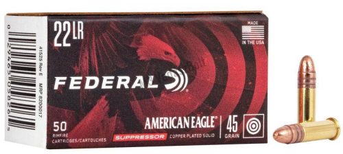 .22LR Subsonic Suppressor 45gr Copper Plated RN Federal American Eagle