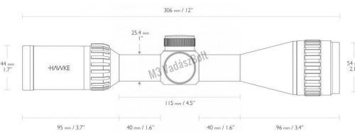 Hawke céltávcső 4-12x40 Airmax AMX AO 1