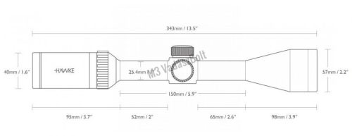 Hawke céltávcső Vantage 3-9x50 IR Mil-Dot