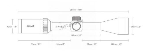 Hawke céltávcső Vantage 3-9x50 IR AO Mil-Dot