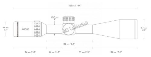 Hawke céltávcső Frontier 5-25x50 SF Mil Pro 1"