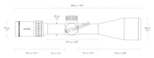 Hawke céltávcső Frontier 5-25×56 FFP Mil Pro