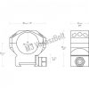 Hawke Tactical távcsőszerelék 1" weaver, extra magas 3 csavaros
