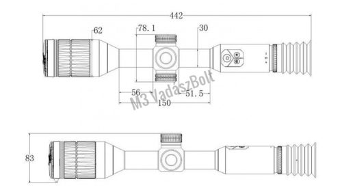 Hikmicro Alpex A50TN éjjellátó céltávcső lézeres 940nm-es vetővel