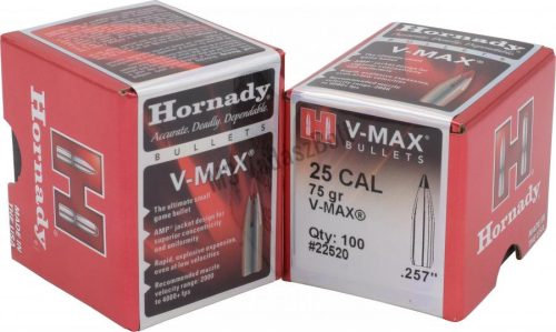 25 (.257) Hornady lövedék V-Max 75gr