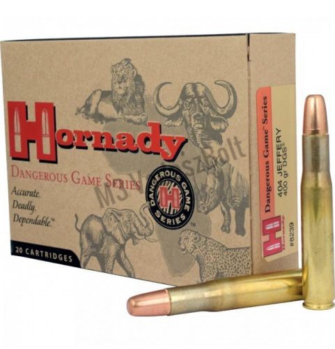 404 Jeffery DGS 400gr Hornady Dangerous Game