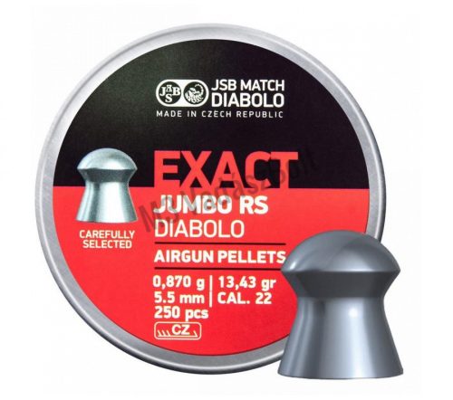 JSB Exact Jumbo RS 5,52mm légpuska lövedék, 250db