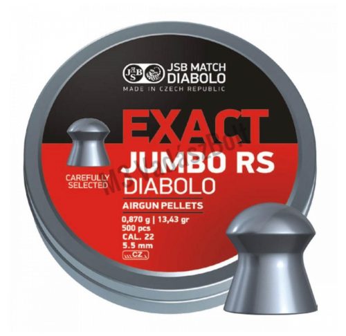 JSB Exact Jumbo RS 5,52mm légpuska lövedék, 500db