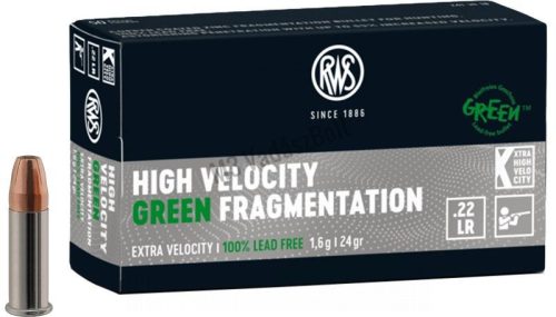 RWS .22 LR HV Green 1.6g, 24gr