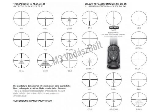 Swarovski 2,5-15X56 Z6i II P BT 4A-I gyűrűs, ballisztikai toronnyal