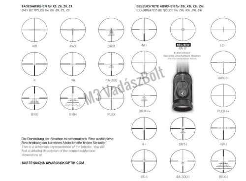 Swarovski 2,5-15X56 Z6i II P BT SR 4A-I  sínes, ballisztikai toronnyal