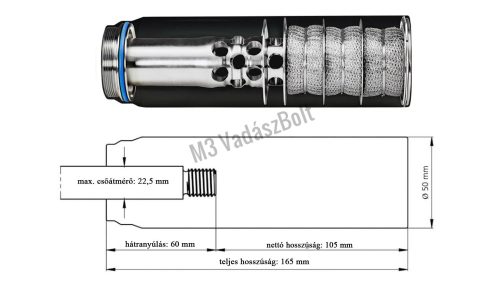 ERA® SILENCER STI 3D TITANIUM HANGTOMPÍTÓ ERA®LOCK GYORSOLDÁSSAL, .375 (9,5mm)