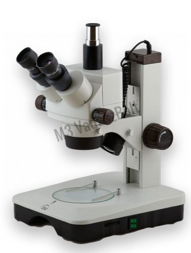 STM8t zoom sztereomikroszkóp (0,7-4,5x), 7-45x nagyítással